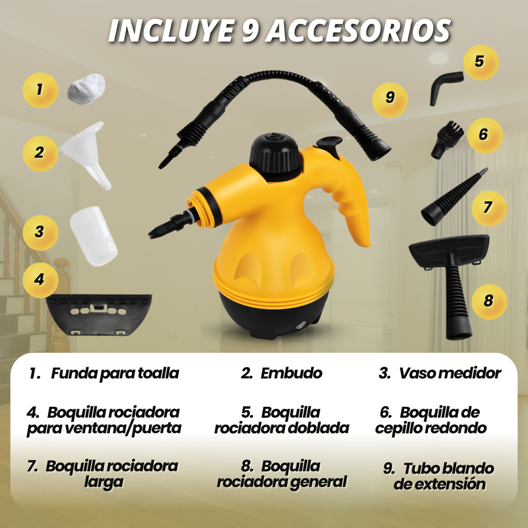 LIMIPIADOR A VAPOR PORTÁTIL MULTIFUNCIONAL