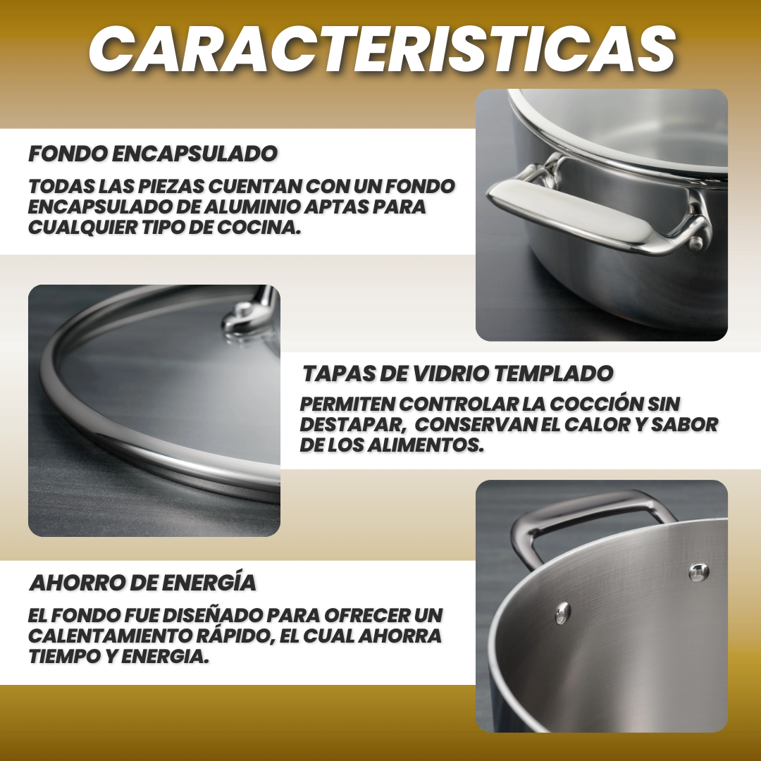 OLLAS DE ACERO INOXIDABLE