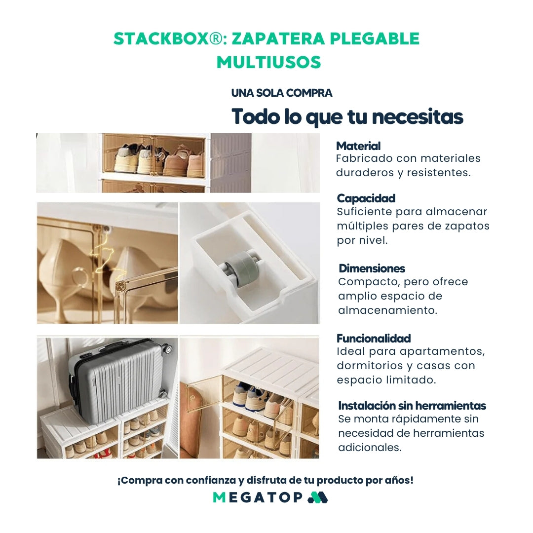 StackBox: Organizador de Zapatos Plegable