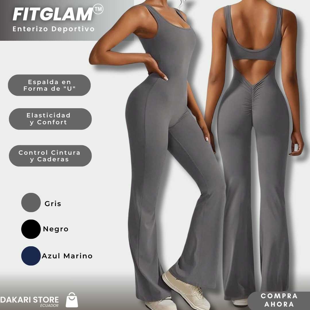 FitGlam™: Enterizo Deportivo Acampanado para Mujer