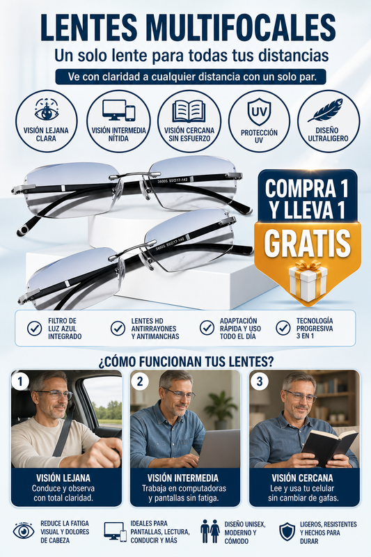 LENTES MULTIFOCALES I Compra 1 Y Recibe 1 GRATIS
