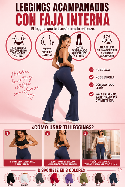 LEGGINGS ACAMPANADOS CON FAJA INTERNA