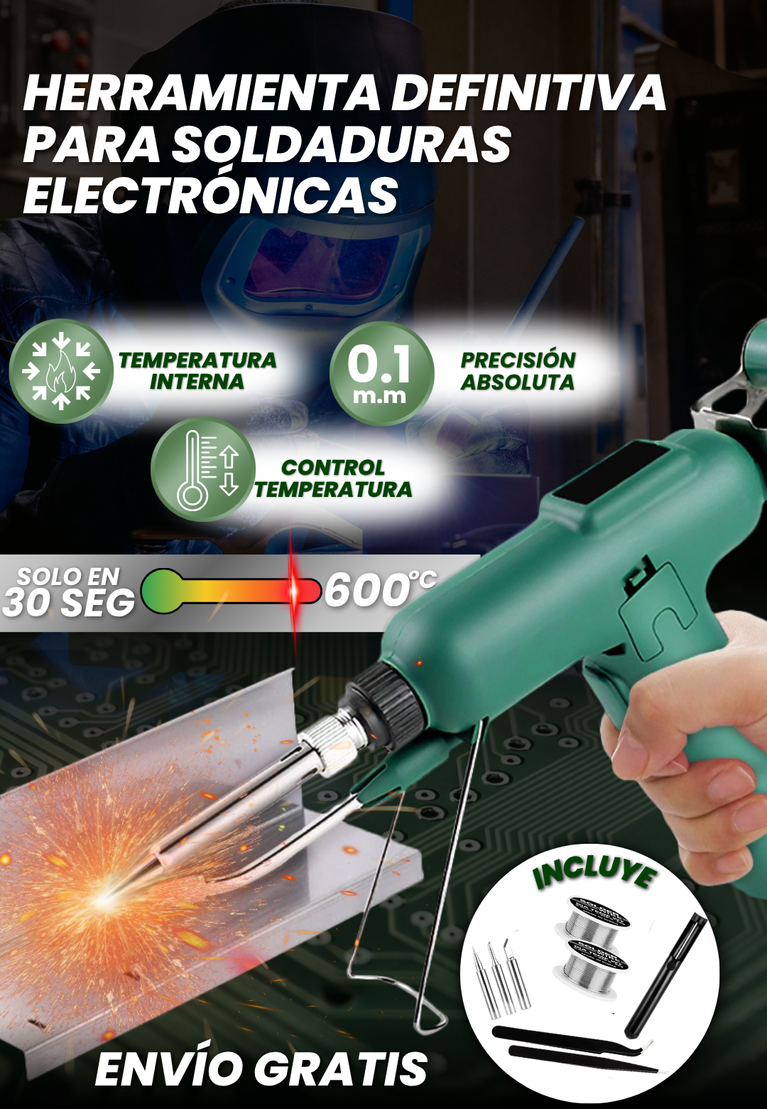 Soldador Eléctrico 80W de Alta Eficiencia