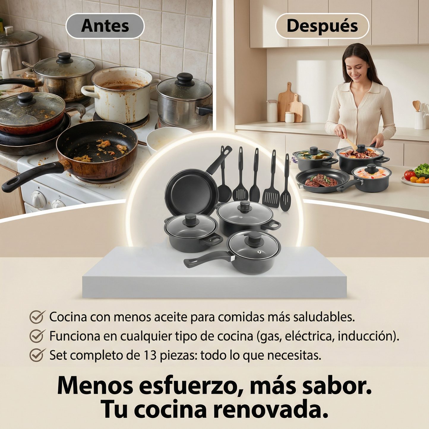 SET DE OLLAS DE 13 PIEZAS